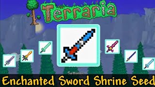 Terraria 14495  Enchanted Sword Shrine Seed  Terraria  Journeys end [upl. by Ruenhs]