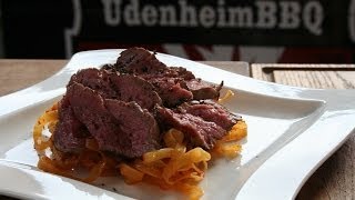 Rinderfilet auf TagliatelleBett mit Pesto Rosso [upl. by Sorcim279]