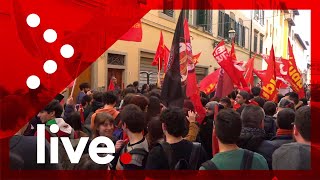 LIVE Firenze manifestazione antifascista diretta video [upl. by Ayhdiv]