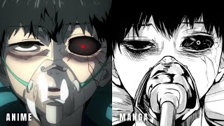 Anime VS Manga  Tokyo Ghoul Season 1 Episode 1 [upl. by Belda]