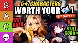 THE BEST CHARACTERS IN THE GAME ★Updated Genshin Impact 5 Star Tier List★ [upl. by Stratton]