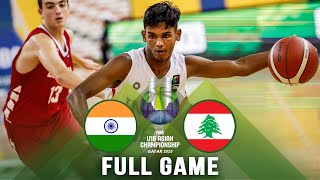 India v Lebanon  Full Basketball Game  FIBA U16 Asian Championship 2023 [upl. by Sharline883]