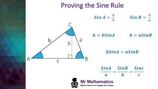 Proof of the Sine Rule  GCSE Maths  Mr Mathematics [upl. by Doralyn]