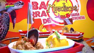 LA BARRA CEVICHERA DE MORDISCOS PROGRAMA HUARIKES 230618 [upl. by Ashatan]