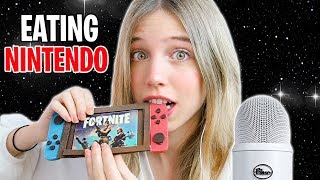 ASMR COMIENDO MI NINTENDO SWITCH Mouth sounds [upl. by Severn]