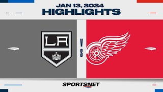 NHL Highlights  Kings vs Red Wings  January 13 2024 [upl. by Limemann]