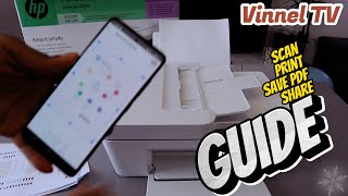 How to Scan with HP Deskjet 4220e Print Save Scanned Document amp Share HP Deskjet 4200 Scan Guide [upl. by Priebe]