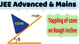 12 Toppling  JEE  A right circular cone semivertex angle resting on a rough inclined plane [upl. by Sandor]