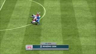 FIFA 13  Goalkeeper Rogerio Ceni Crazy Longshot Goal [upl. by Redliw]