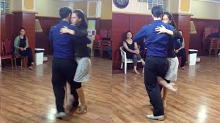 Ganchos abrazo cerrado Tango Argentino Lesson in Bucharest [upl. by Messing570]