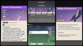 PC Mobile Users How To Obtain Sword Of Descension And Wings Of Descension Wind Glider Genshin Impact [upl. by Fritzie227]