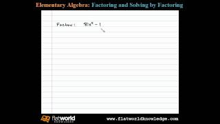 Factor Difference of Squares  Algebra fwk  TryThis060402 [upl. by Ontina]