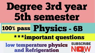 Degree 3rd year 5th semester physics important questions [upl. by Nevah]