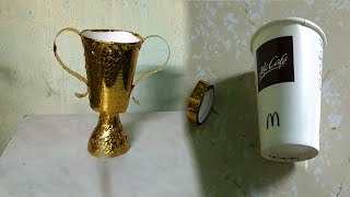 make world cup trophy  India amp Pakistan world trophy  waste MacDonald paper mug [upl. by Ursulina562]