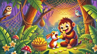 Greedy Monkey Story  Moral Story for kids  Kids Story  WaWa Kids TV [upl. by Eran33]