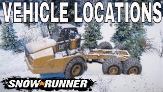 Snowrunner Vehicle Locations Caterpillar 745c location Alaska Map [upl. by Velick]