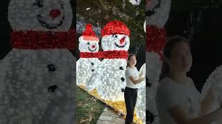 Skiing snowmen light Christmas [upl. by Erick]