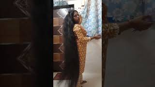 Indian Long Hair Care Routine Brushing Bun Updo amp Bun Drop  5ft Hair  Tangles to Stunning Bun [upl. by Ikin780]