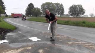 Oil spill closes two Manor Township roads [upl. by Ozmo]