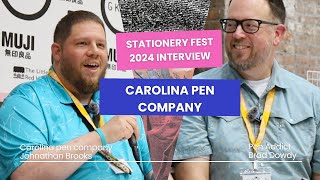 Pen Addict at Stationery Fest 2024 Interview Carolina Pen Company Jonathon Brooks [upl. by Hachmann377]