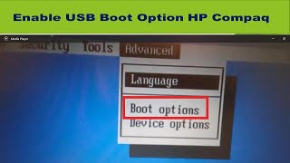 How to USB Boot option HP Compaq from USB booting [upl. by Allesor]