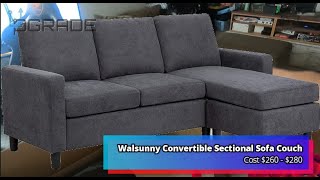 Walsunny Convertible Sectional Sofa Couch [upl. by Mathe]