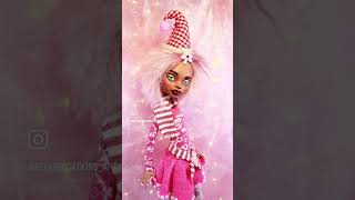 Sugarberry Snowdrop Monster High Frightfully Tall Clawdeen Holiday Art Doll Repaint [upl. by Holmun]