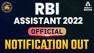 RBI Assistant 2022 Official Notification Out  Age Education Syllabus  Complete Information [upl. by Ellinet136]