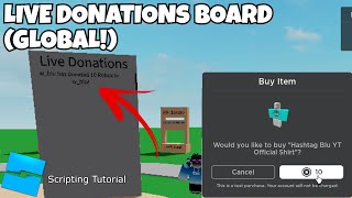 How To Create A LIVE DONATIONS BOARD GLOBAL Pls Donate  Roblox Studio [upl. by Meyers]