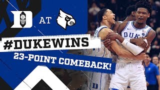 Duke Basketball Historic Comeback at Louisville 21219 [upl. by Cleavland354]