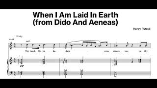 When I Am Laid in Earth from Dido and Aeneas Henry Purcell Piano Accompaniment [upl. by Dnar471]