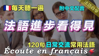 ☘️保母級法語聽力練習｜讓你的法語聽力暴漲｜每天堅持聽一遍 三個月必有所成｜120句日常聊天常用法語 ｜附中文配音｜语言学校｜边睡边记学法语｜最佳法语听力练习｜Foudre Français [upl. by Crespi]