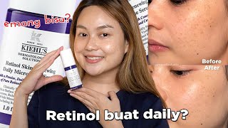 Antiaging serum yang bisa dipakai setiap hari Kiehls Retinol Skin Renewing Daily Micro Dose Serum [upl. by Eelydnarb]