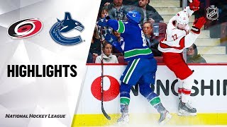 NHL Highlights  Hurricanes  Canucks 121219 [upl. by Descombes683]