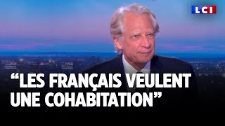 Dominique de Villepin invité de LCI  quotles Français veulent une cohabitationquot [upl. by Halfon]