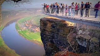 BASTEI Aussichtsplattform  Die Touristenattraktion in der SÄCHSISCHEN SCHWEIZ  ELBSANDSTEINGEBIRGE [upl. by Aznarepse]