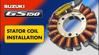 Suzuki GS150 Stator Coil Installation sautos [upl. by Evars]