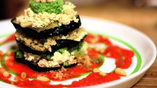 Recetas vegetarianas Torre de berenjenas [upl. by Nodanrb]