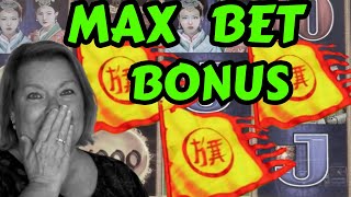 MAX BET BONUS on DRAGON LINK GOLDEN CENTURY slot machine [upl. by Fontes]