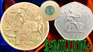 Get Rich with CoinsAustralias 1 and UKs 50 Pence Collectibles [upl. by Ajdan]