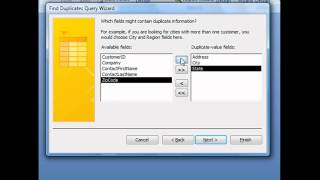 MS Access Find Duplicates Query Wizard [upl. by Yorick]
