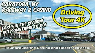 Saratoga NY  Casino and Raceway Area  Driving Tour 4k [upl. by Cinimmod621]