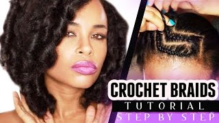 CROCHET BRAIDS w MARLEY HAIR step by step [upl. by Nessah404]