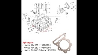 JUNTA CABECOTE NX350 SAHARA XLX350 XLX250 [upl. by Hannad]