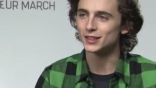 Timothée Chalamet speaks French with English subtitles for 30 seconds straight [upl. by Elysia]