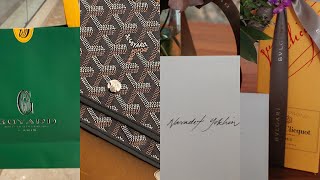 Shopping and life in SG Unboxing my first Goyard bag Plumetเล่าความประทับใจ BVLGARI Siam Paragon [upl. by Felty]