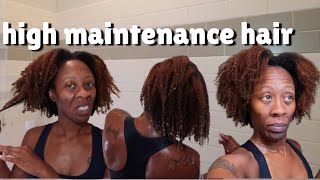 High Maintenance Wash Day  K18 on colored textured hair Heyknottygirl [upl. by Calla]