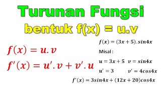 Turunan Fungsi Berbentuk fx  uv dengan Berbagai Variasi Soalnya [upl. by Anivol855]