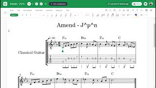 Amend  Jpn Guitar Tutorial Moving Score Guitar Tabs and Chords [upl. by Gordy]