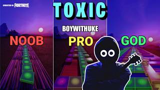 BoyWithUke  Toxic  Noob vs Pro vs God Fortnite Music Blocks [upl. by Colinson934]